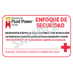 Picture of Spanish Fluid Injection Safety Cards -10 pack 